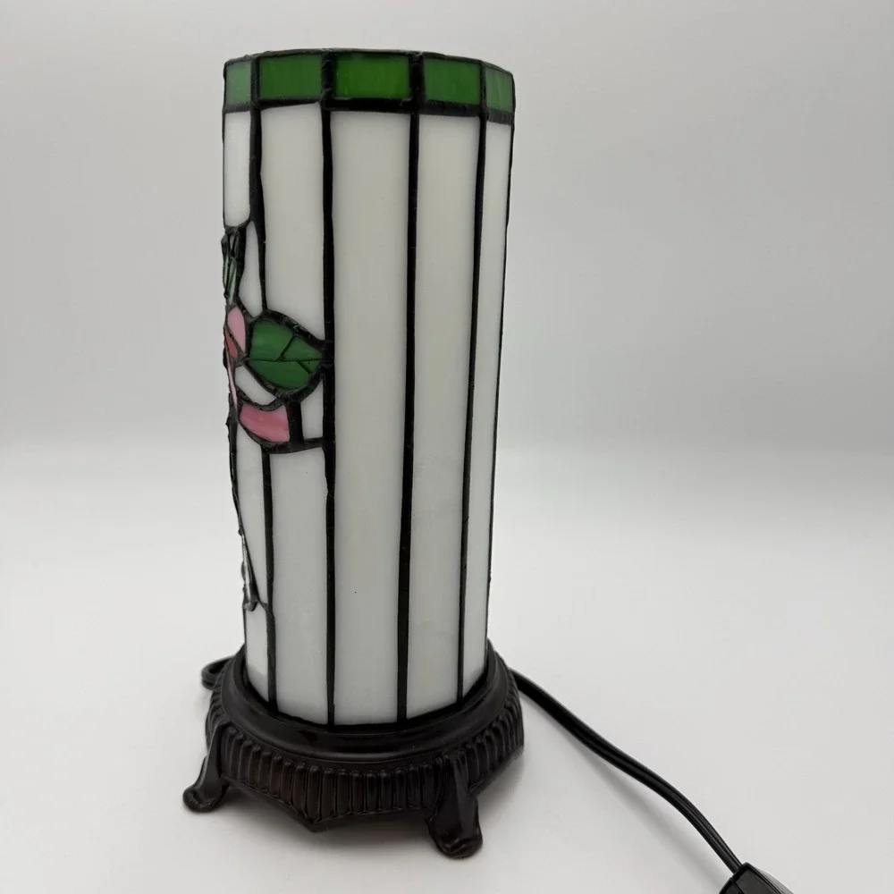Tiffany Style Stained Glass Accent Table Lamp 10